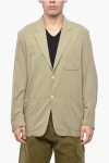 Auralee Wool Viyella Blazer With Notch Lapel In Neutral