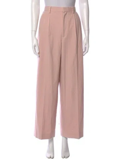 Pre-owned Auralee Wool Wide Leg Pants In Pink