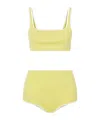 Auralee Wool-blend Jersey Bikini In Yellow