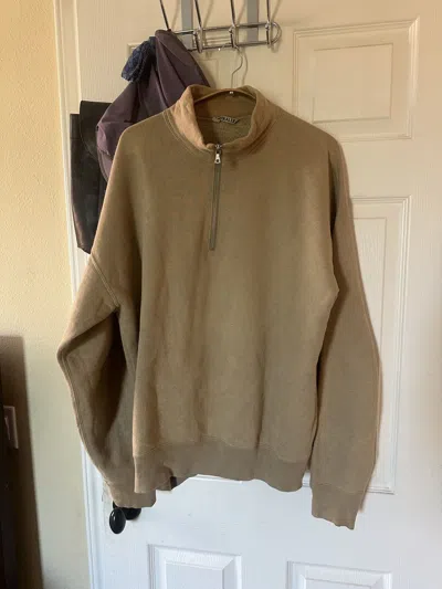 Pre-owned Auralee Wool/cotton Zip-up Sz.4 In Sand