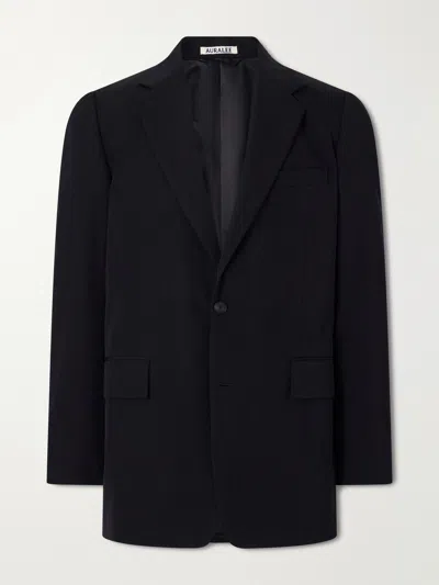 Auralee Long-sleeved Suit Jacket In Black