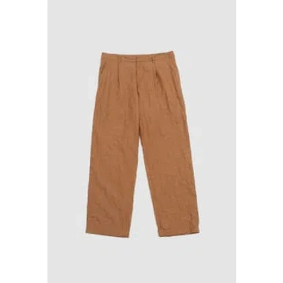 Auralee Wrinkled Washed Finx Twill Trousers Brown