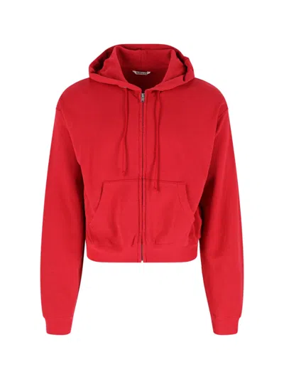 Auralee Zip Hoodie In Red