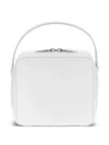 Auralee Small Rectangular Leather Travel Handbag In White