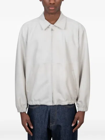 Auralee Zipped Jacket In White