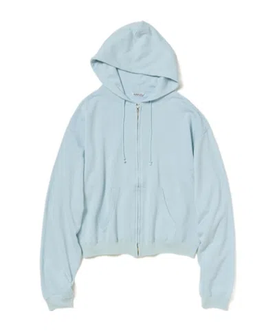 Auralee Zipper Hoodie In Blue