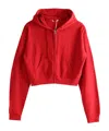Auralee Zip-up Cropped Jacket In Red