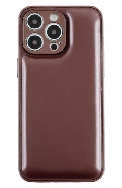 Auramma Cushion Iphone 15 Pro Phone Case In Brown