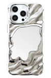 Auramma Flowy Mirror Iphone 15 Pro Max Case In Silver