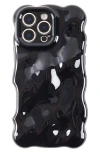 Auramma Glossy Black Bubbles Iphone 16 Pro Max Case In Black