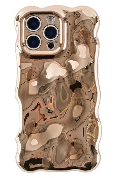 Auramma Glossy Gold Bubbles Iphone 16 Pro Max Case