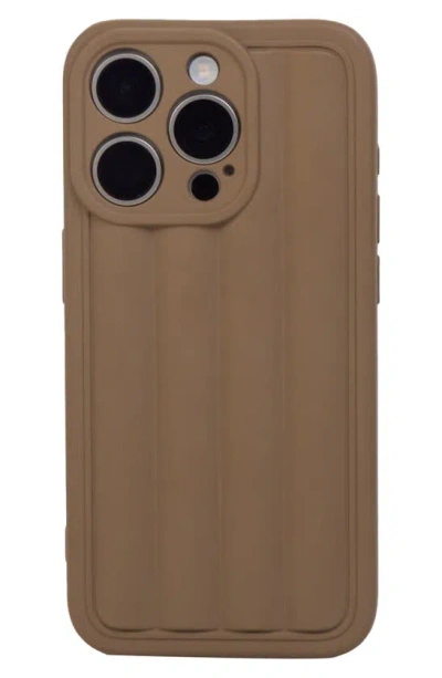 Auramma Roman Stripes Iphone 15 Pro Case In Brown