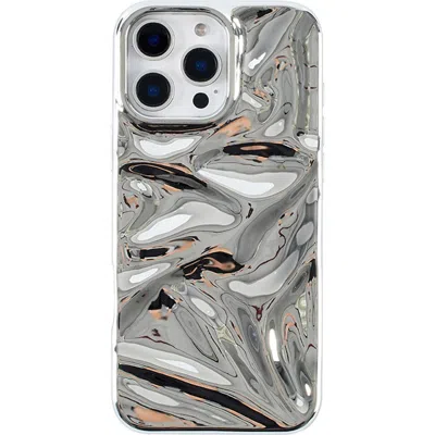 Auramma Silver Crinkle Iphone 16 Pro Case