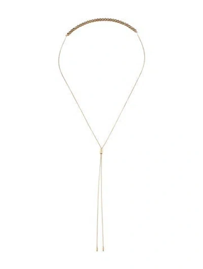 Pre-owned Aurate 14k Graduate Diamond Bolo Necklace, 28" In Multi
