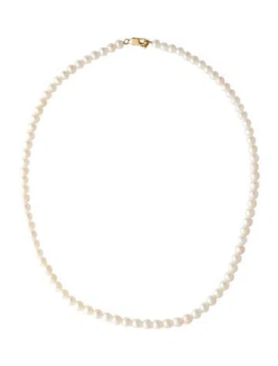 Pre-owned Aurate 14k Pearl Bead Strand Necklace, 16.5" In Multi