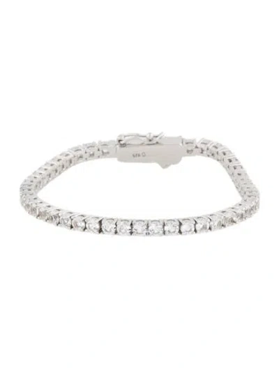 Pre-owned Aurate 6.00ctw Synthetic Sapphire Tennis Bracelet, 5.75" In Multicolor