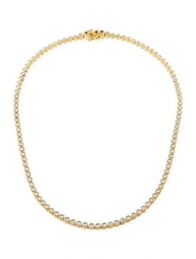 Pre-owned Aurate 7.34ctw Synthetic Sapphire Tennis Necklace, 16" In Multi