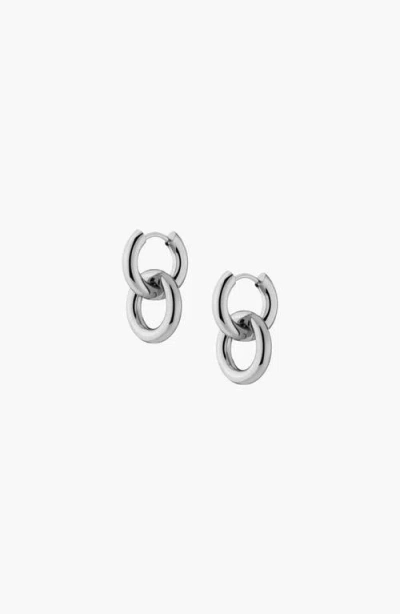 Aurate Bold Connection Earrings In Stainless Steel