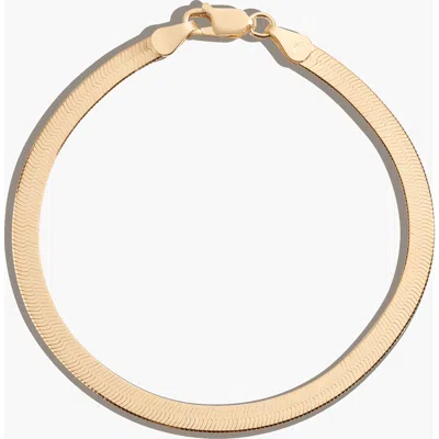 Aurate Herringbone Chain Bracelet In Gold