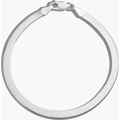 Aurate Herringbone Chain Bracelet In Metallic