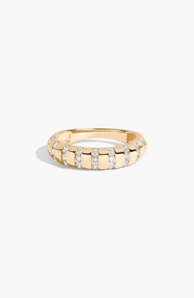 Aurate Lab Grown Sapphire Striped Matrix Ring In Red