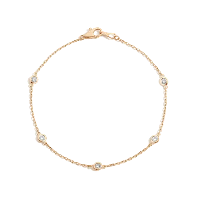 Aurate New York 0.4ct Natural Diamond Station Bracelet In Gold