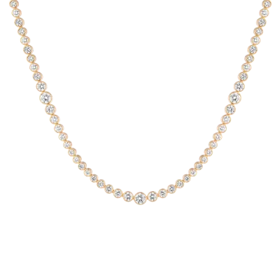 Aurate New York 10ct Multi Graduated Lab Grown Diamond Tennis Necklace In Gold