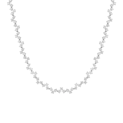 Aurate New York 16ct Floating Lab Grown Diamond Tennis Necklace In Metallic