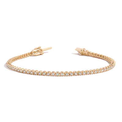 Aurate New York 1ct Lab Grown Diamond Cupcake Tennis Bracelet In Gold
