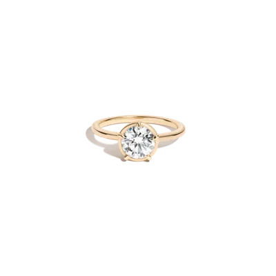 Aurate New York 1ct Round Lab Grown Diamond Georgian Ring In Yellow
