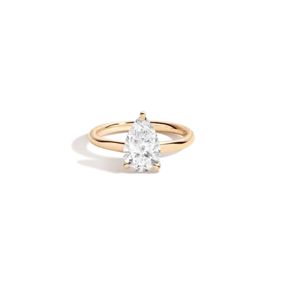 Aurate New York 2ct Pear Lab Grown Diamond Solitaire Ring In Yellow