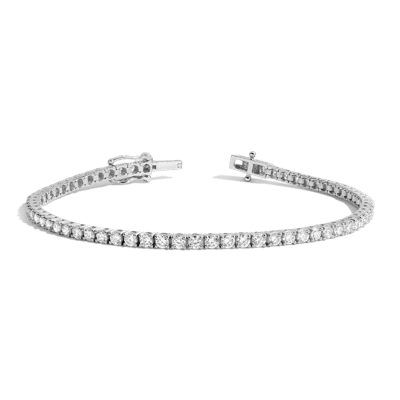 Aurate New York 3ct Lab Grown Diamond Tennis Bracelet In Metallic