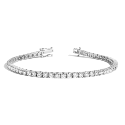 Aurate New York 5ct Lab Grown Diamond Tennis Bracelet In Black