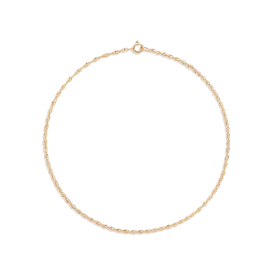 Aurate New York Barely There Chain Anklet In Yellow