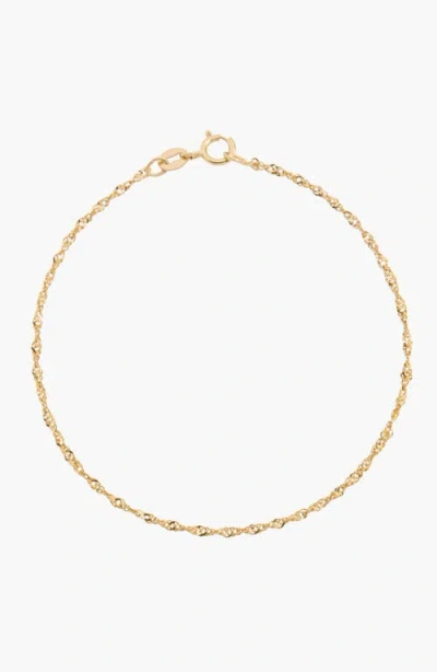 Aurate New York Barely There Chain Bracelet In Pink