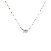 Aurate New York Birthstone Baguette Necklace In Rose