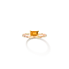 Aurate New York Birthstone Baguette Ring - Citrine In Yellow