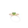 Aurate New York Birthstone Baguette Ring - Peridot In Yellow