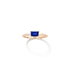 Aurate New York Birthstone Baguette Ring - Sapphire In Yellow