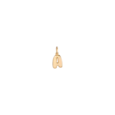 Aurate New York Bold Bubble Letter Pendant In Yellow