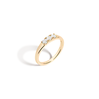 Aurate New York Bold Lab Grown Diamond Stacker In Yellow