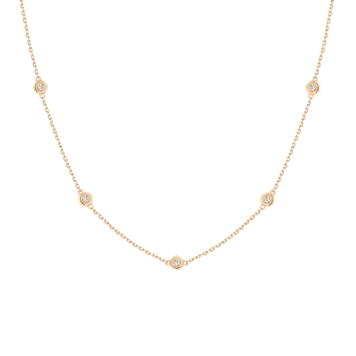 Aurate New York Bold Lab Grown Diamond Station Necklace In Gold