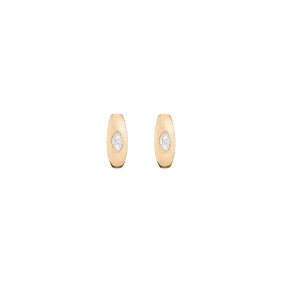 Aurate New York Chunky Lab Grown Diamond Marquise Huggie Earrings