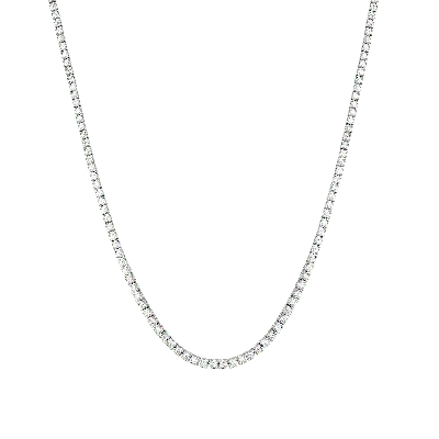 Aurate New York Classic Diamond Tennis Necklace - 5ct (large) In Rose