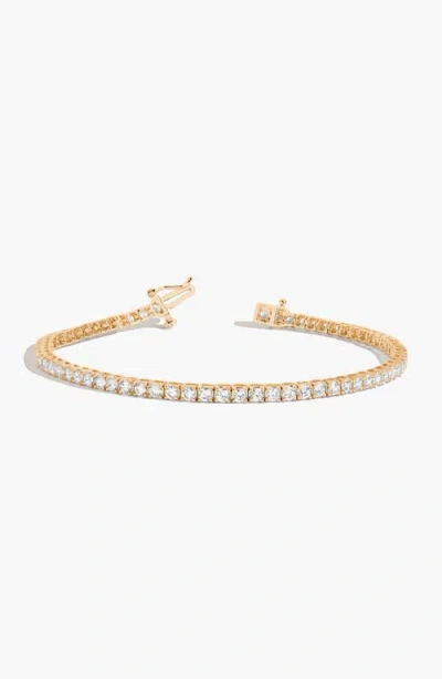 Aurate New York Classic Lab Grown 3ct Diamond Tennis Bracelet In Gold