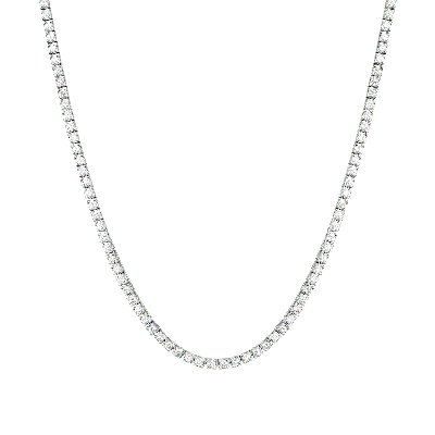 Aurate New York Classic Lab Grown Diamond Tennis Necklace In Yellow