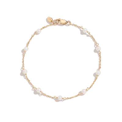 Aurate New York Classic Pearl Station Bracelet In Yellow