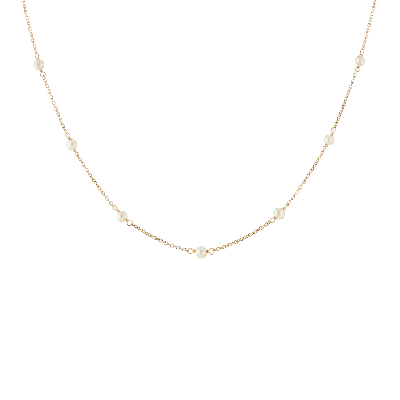 Aurate New York Classic Pearl Station Necklace In Gold