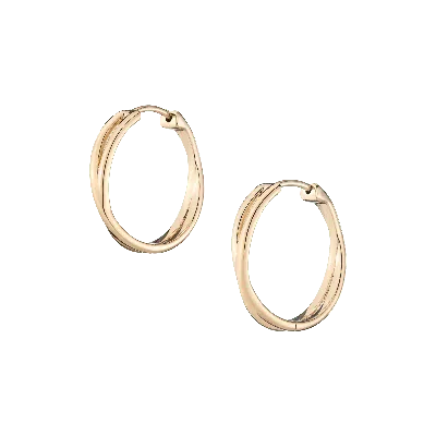 Aurate New York Crossover Hoop Earrings In White
