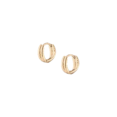 Aurate New York Crossover Huggie Earrings In Yellow